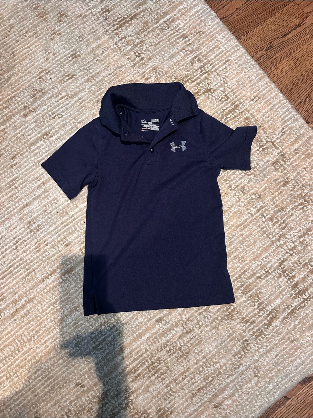 Under Armour Boys Navy Blue Performance Polo